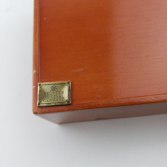 Reutter Original Germany Diorama Shadow Box Blue Kitchen Miniatures Tea Set - Picture 5 of 5